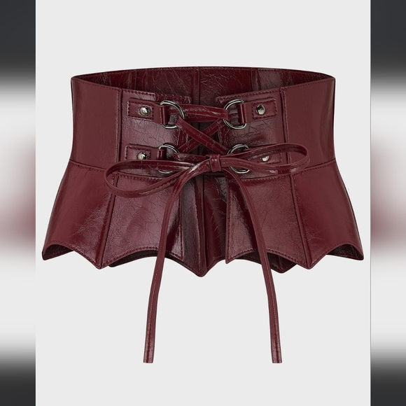 Killstar Accessories - Killstar Dark Red Corset Belt